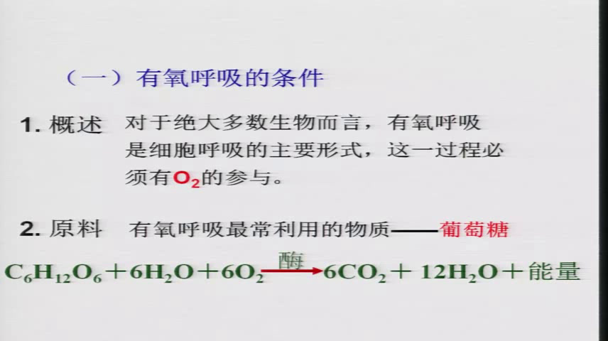 苏教版生物必修1《细胞呼吸的过程》贵州龙老师-市一等奖