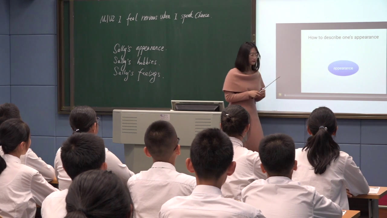 外研版英语八下《Unit 2 I feel nervous when I speak Chinese.》辽宁周老师-市一等奖