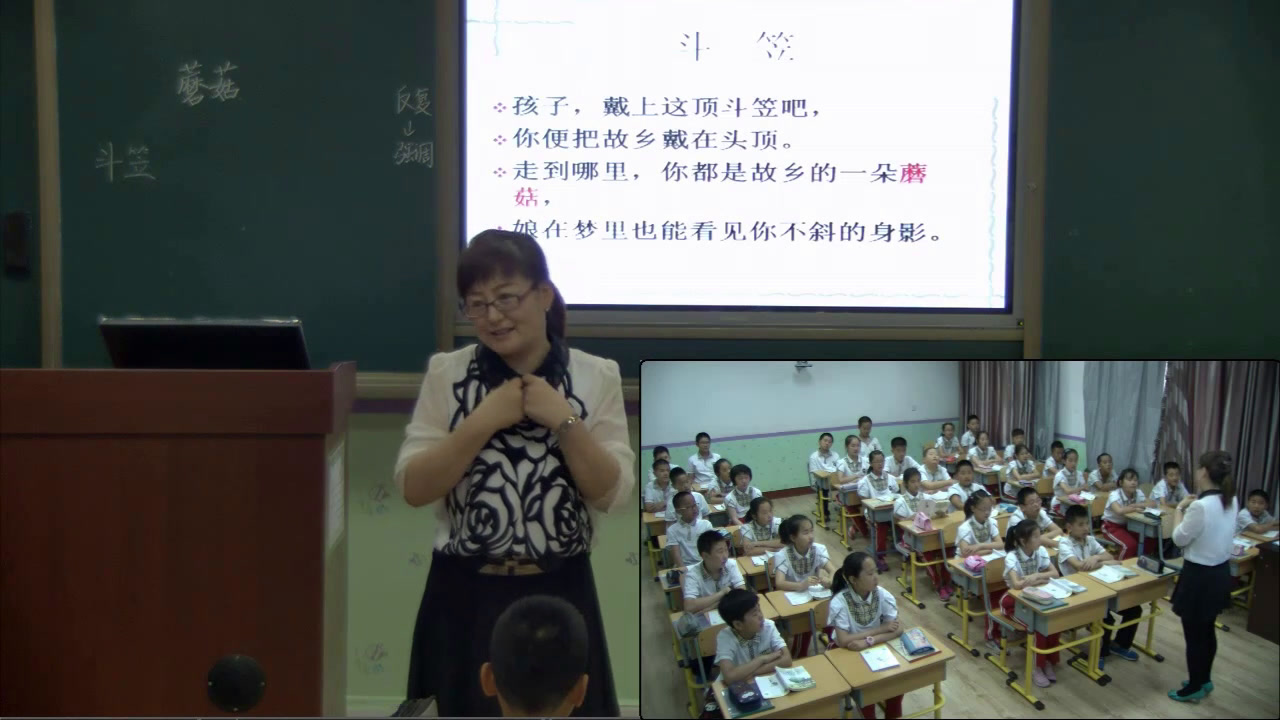 人教版语文五上《2　斗笠》辽宁老师-县级优课