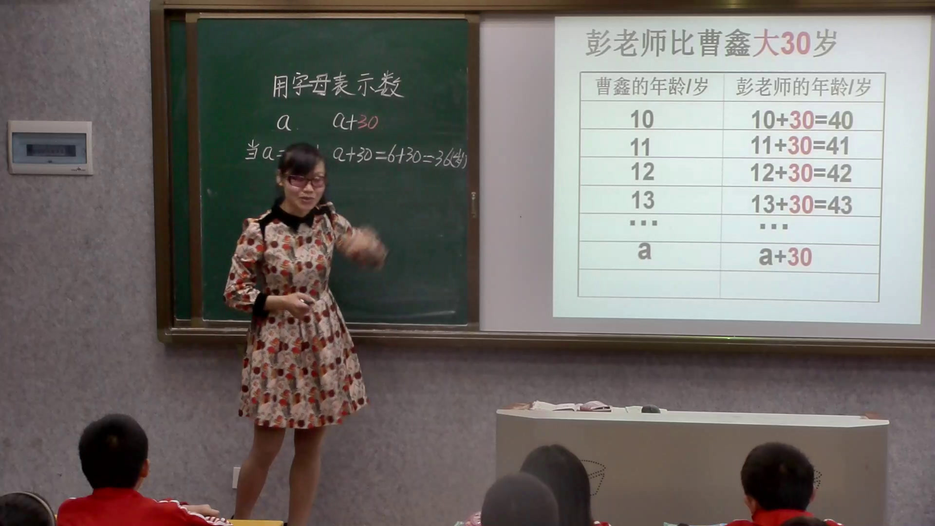 人教版数学五上《用字母表示数》湖南彭老师-全国一等奖