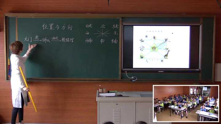西南师大版数学三上《东南、西南、东北、西北》辽宁路老师-市一等奖