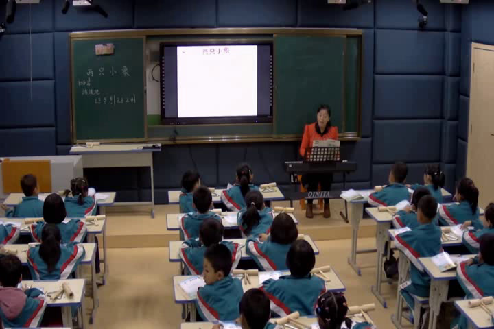 人教版音乐一上《歌表演　两只小象》甘肃王老师-县级优课