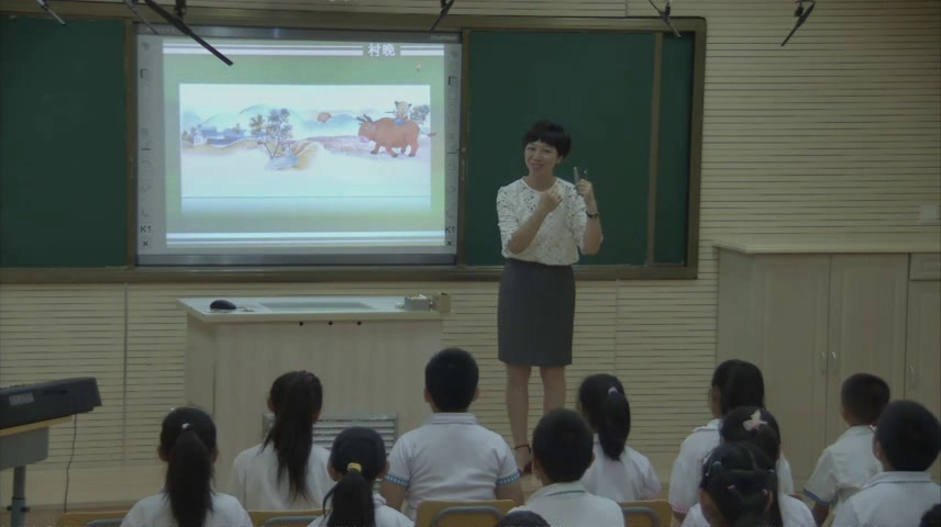 人教版音乐四上《唱歌　村晚》辽宁刘老师-市一等奖