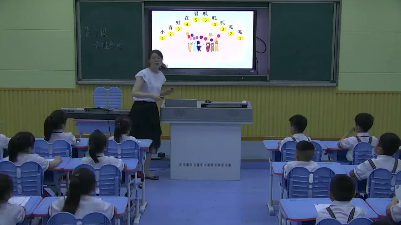 花城粤教版音乐一上《歌曲《青蛙合唱》》安徽赵老师-市一等奖