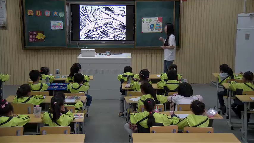 人教版美术一上《第14课　繁忙的大街》安徽张老师-市一等奖