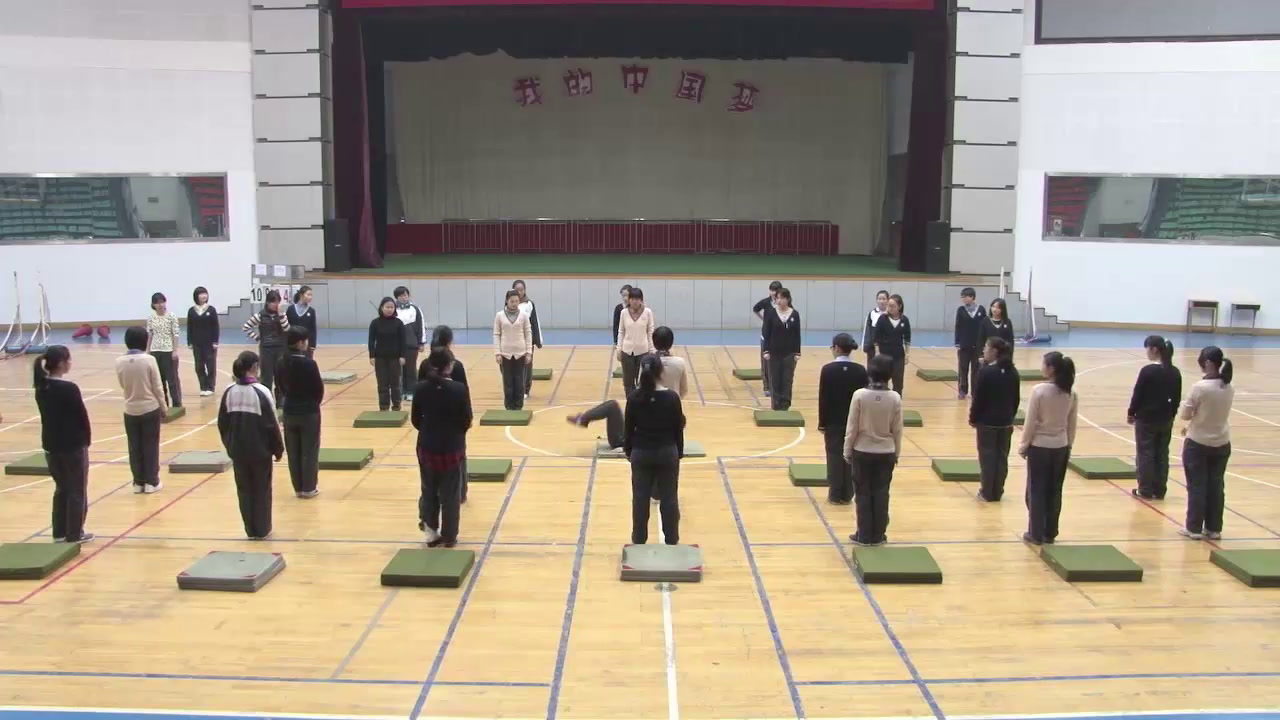 人教版高中体育《肩肘倒立，经单肩后滚翻成跪撑平衡》湖南李老师-省一等奖