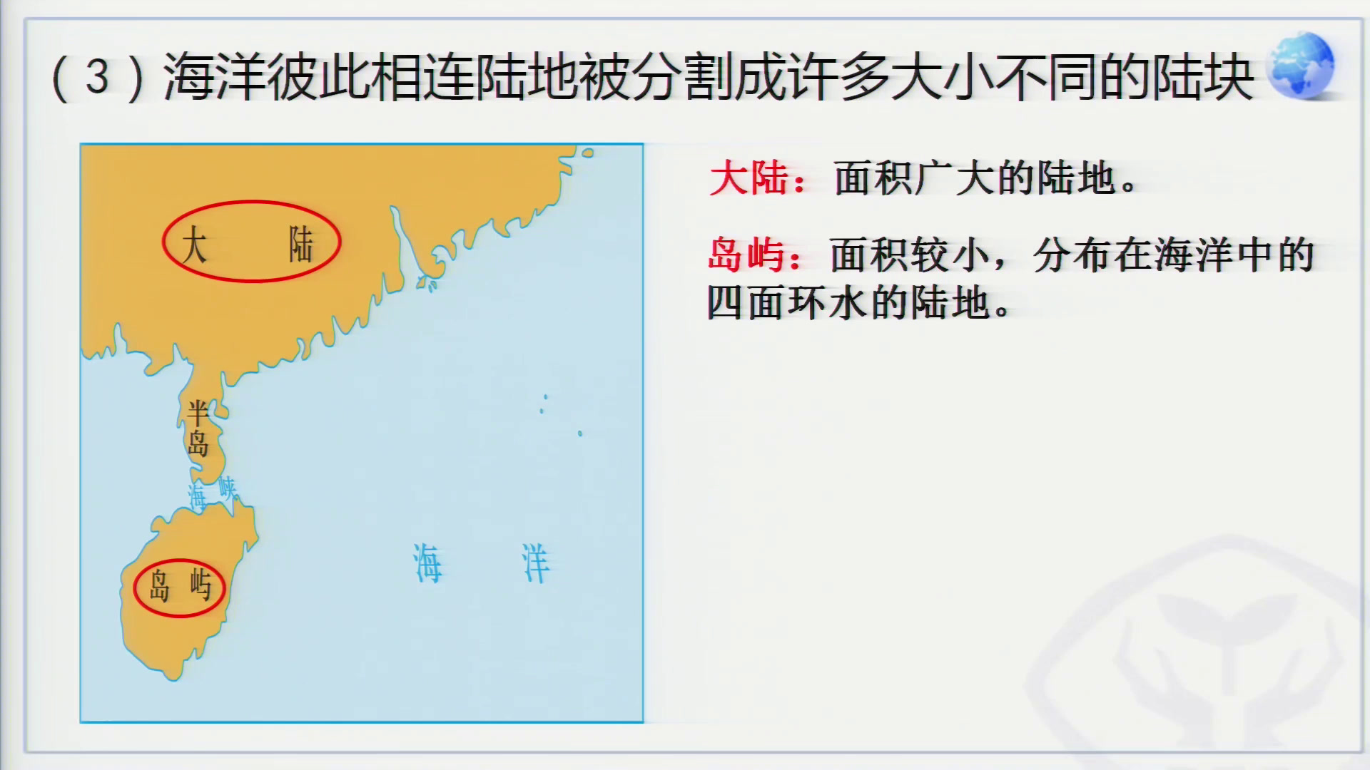 粤人版地理七上《第一节陆地与海洋的分布》江西谢老师-省一等奖