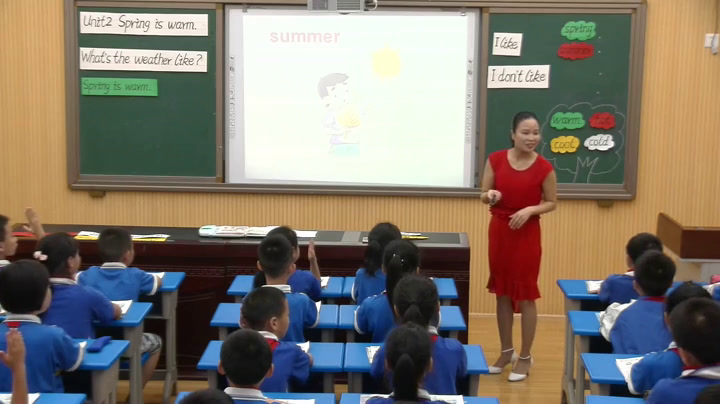 湘少版英语四下《Unit2Springiswarm.》湖南陈老师-省一等奖