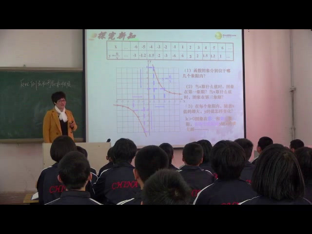 华东师大版数学八下《反比例函数的图象和性质》吉林王老师-市一等奖