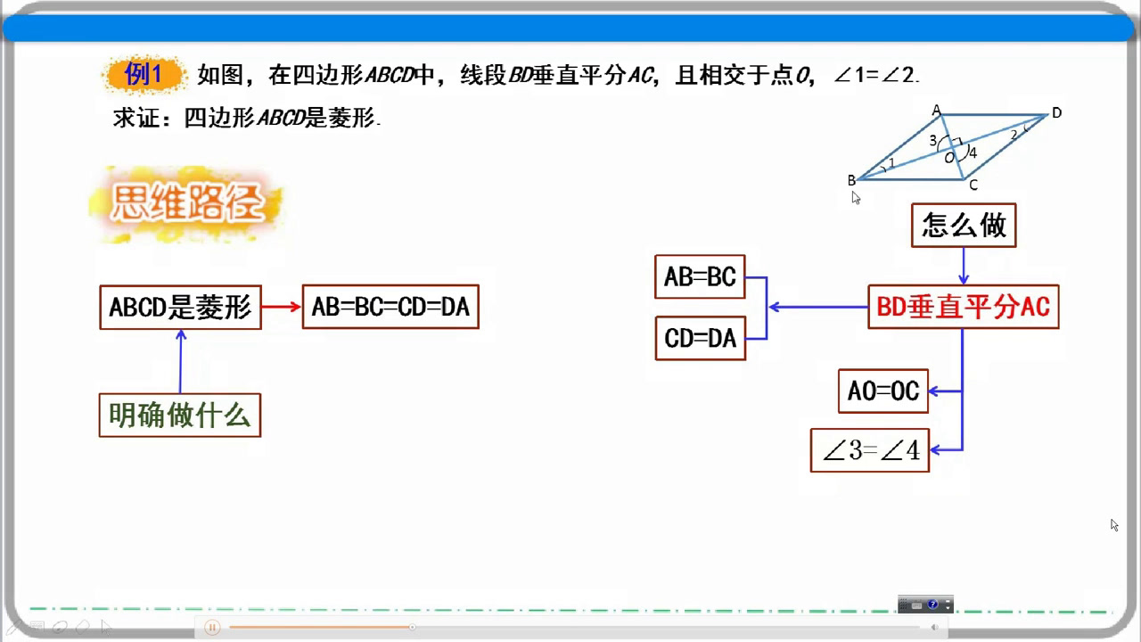 湘教版数学八下《2.6.2菱形的判定》湖南谢老师-市一等奖