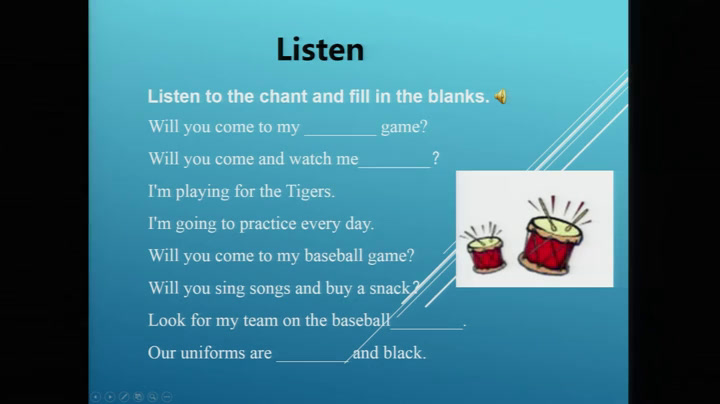 冀教版英语七下《Lesson 45 Baseball Season》甘肃逯老师-县级优课