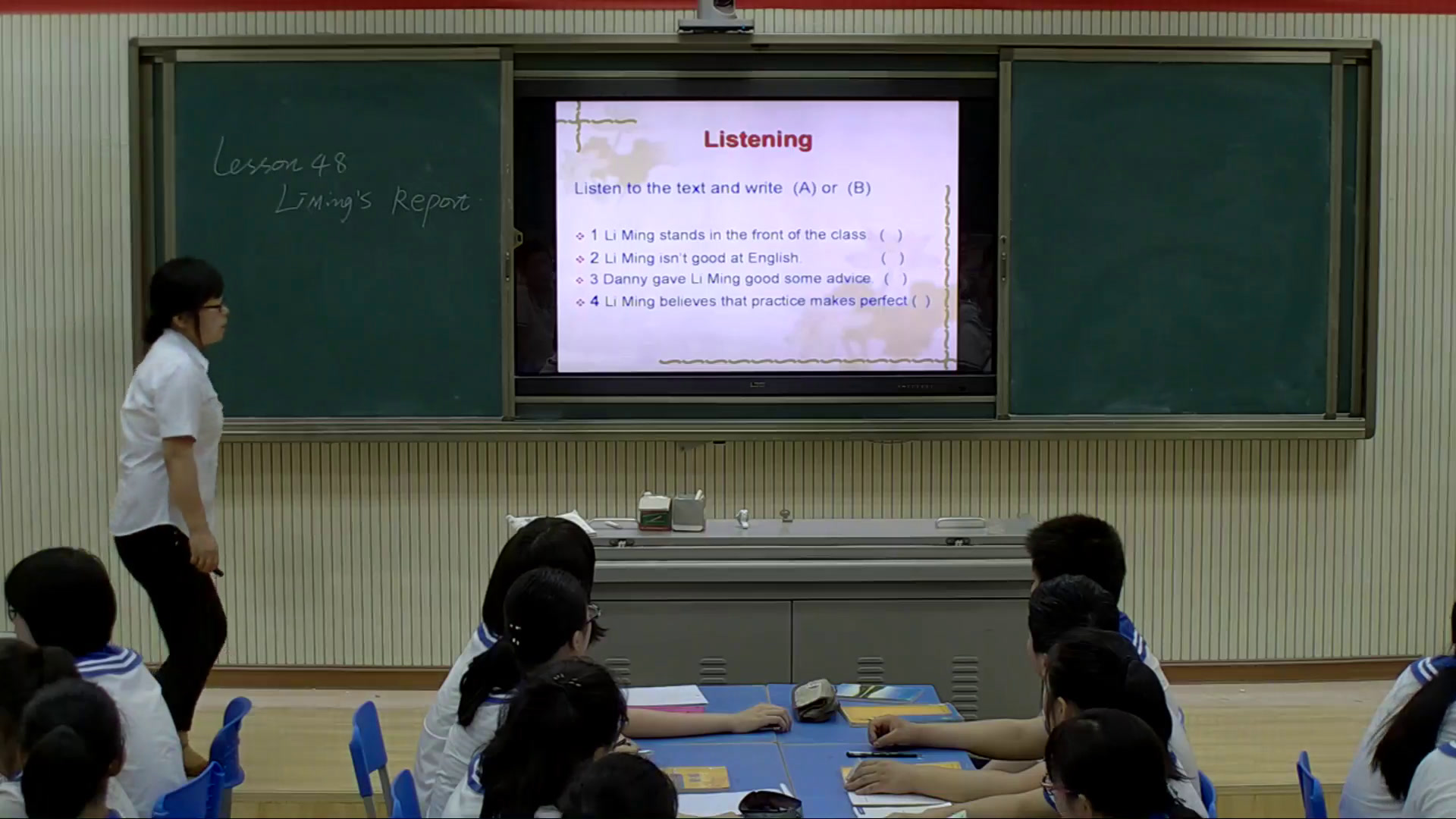 冀教版英语八上《Lesson48LiMing’sReport》陕西李老师-县级优课