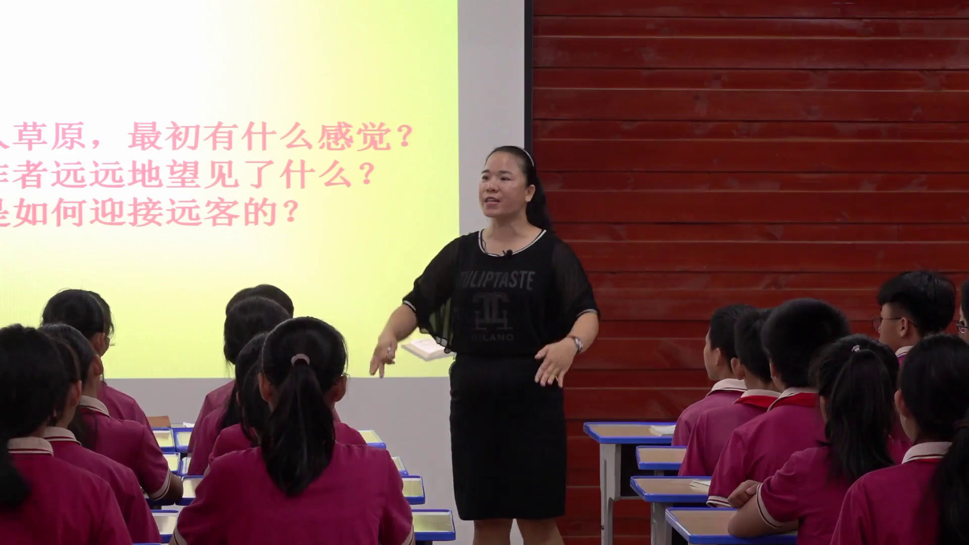部编版语文六上《草原》海南老师-全国一等奖